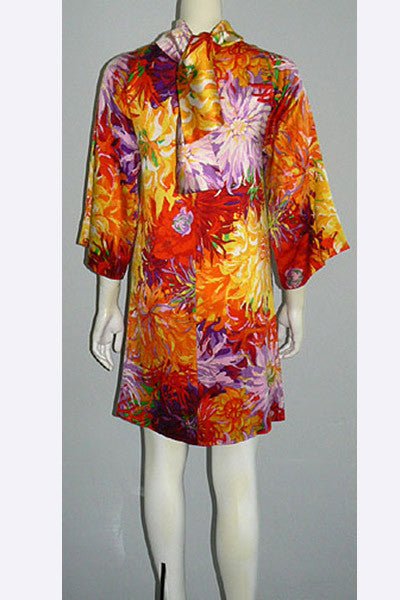 1960s Ken Scott Silk Dress