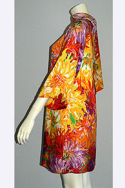 1960s Ken Scott Silk Dress