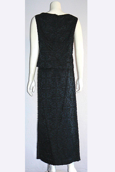 1960s Caviar Beaded Gown