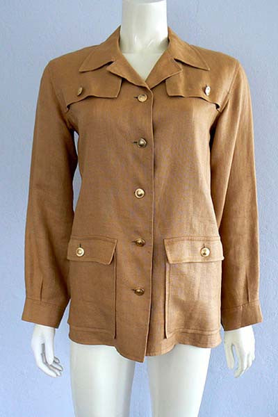 1970s Yves Saint Laurent Couture Safari Jacket