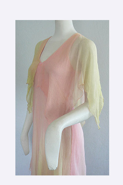 1960s Vicky Tiel Chiffon Dress