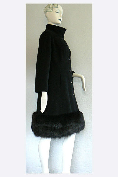 1960s Balenciaga Fox Trimmed Coat