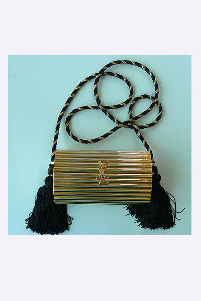 1970s Yves Saint Laurent Gold Metal Purse