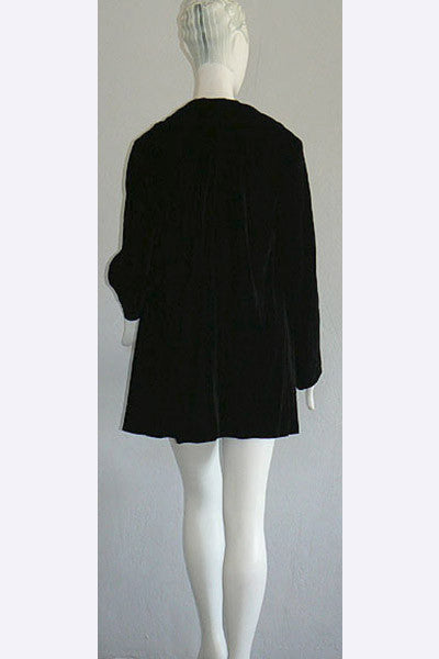 1970s Halston Black Velvet Jacket