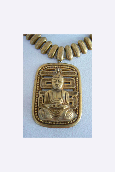 1940s Joseff of Hollywood Buddha Necklace