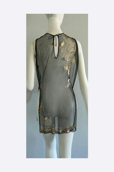 1960s - 1920s Style Stenciled Tunic