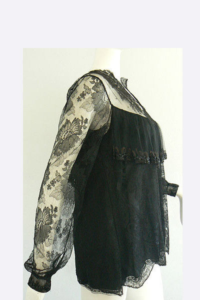 1970s Blouse made of Victorian Lace