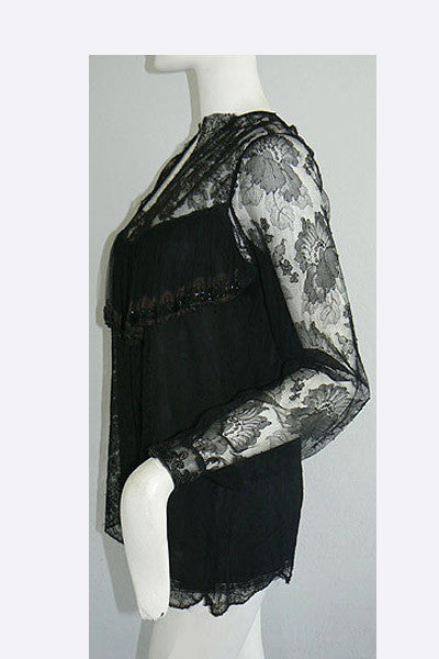 1970s Blouse made of Victorian Lace