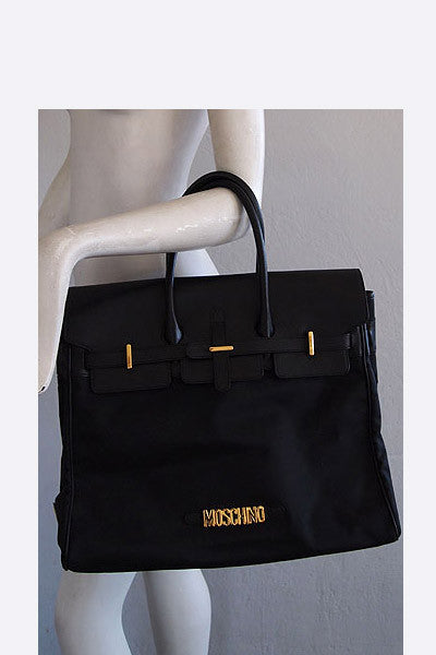 Vintage 90s Moschino Leather Shoulder Bag Purse - Redwall