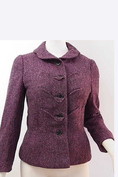 1940s Hattie Carnegie Sculptural Tweed Jacket