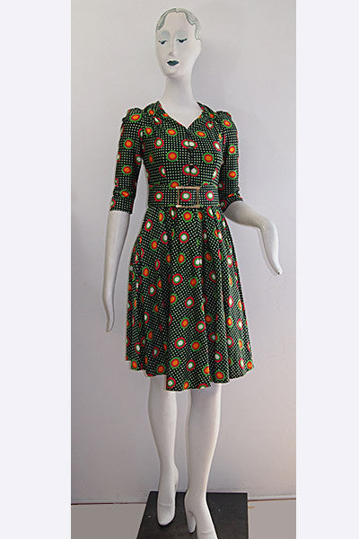 1960s Yves Saint Laurent Fabric Dress