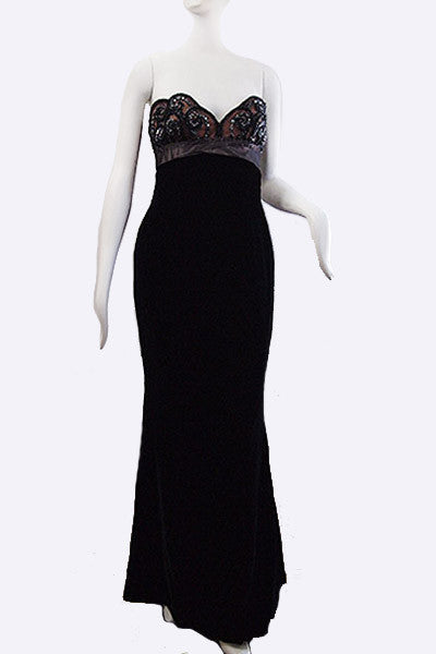 1990s Bob Mackie Beaded Strapless Dress Swank Vintage 1990s Bob Mackie Beaded Strapless Dress Swank Vintage