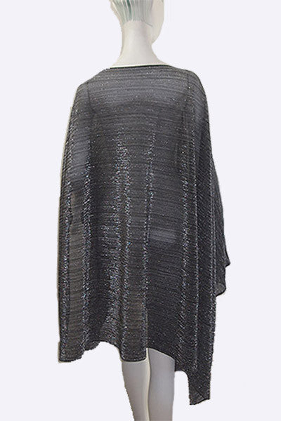 1990s Issey Miyake Lurex Pleated Poncho