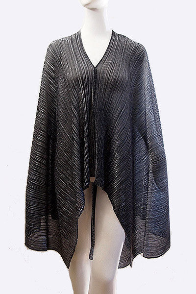 1990s Issey Miyake Lurex Pleated Poncho