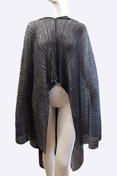 1990s Issey Miyake Lurex Pleated Poncho