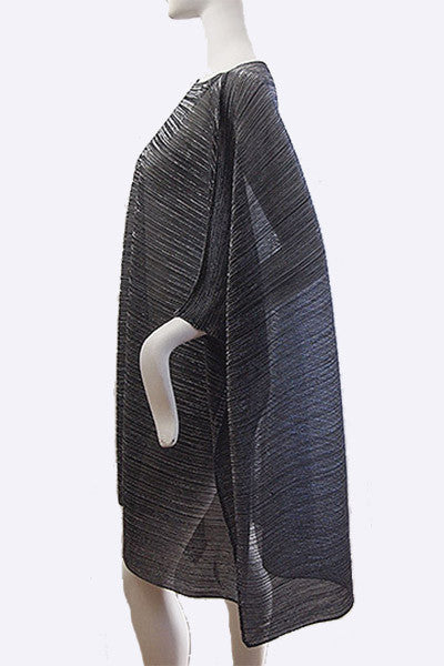 1990s Issey Miyake Lurex Pleated Poncho