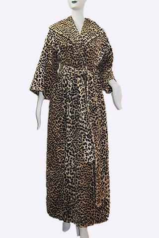 1950s Bonnie Cashin Faux Leopard "Lounging" Coat