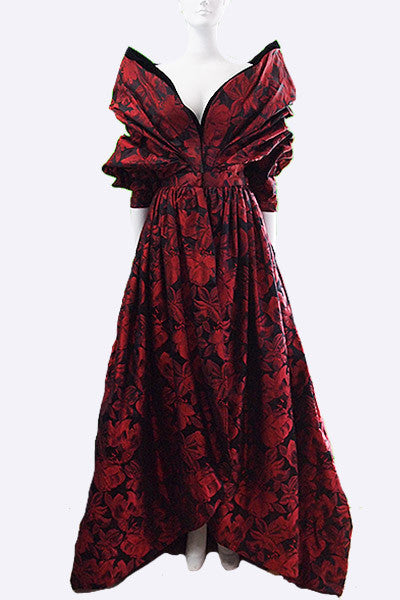 1980s Hardy Amies Couture Ball Gown
