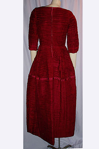 1950s Sybil Connoly Pleated Gown