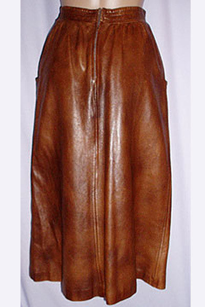 1970s Gucci Leather Skirt