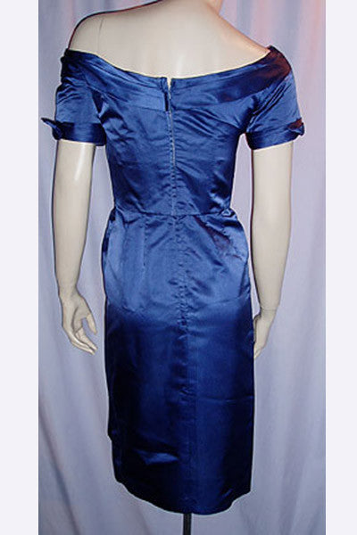 1950s Ceil Chapman Satin Dress