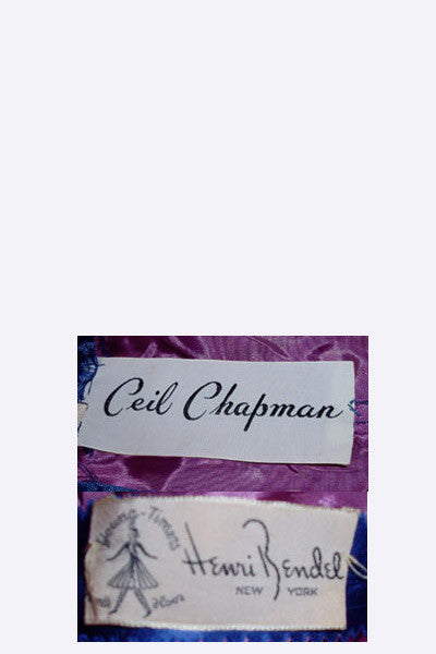 1950s Ceil Chapman Satin Dress