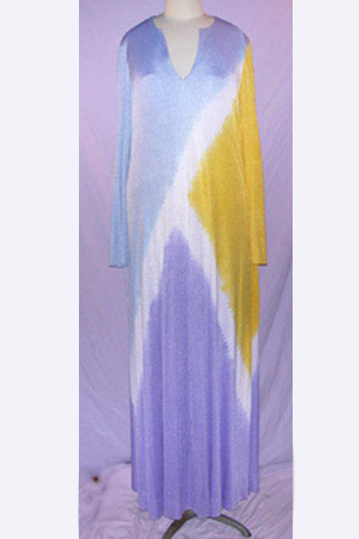 1970s Halston Tie Dye Gown