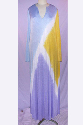 1970s Halston Tie Dye Gown