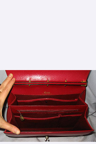 1960s Gucci Leather & Bamboo Handbag