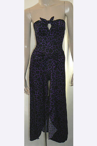 1970s Halston Spiral Cut Swimsuit and Cover Up