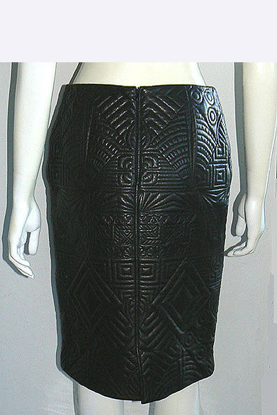 1980s Gianni Versace Quilted Leather Skirt