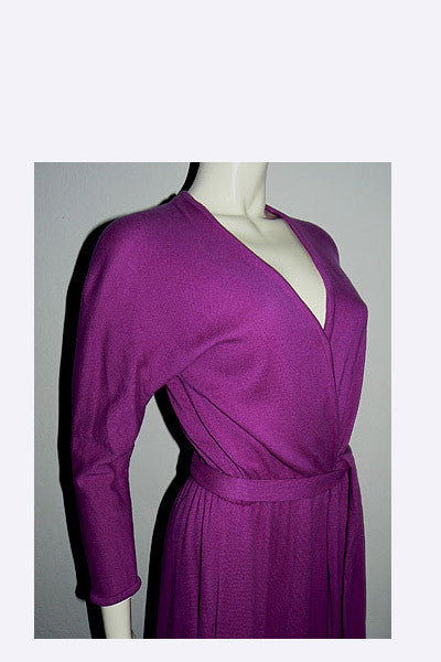 1970s Halston Cashmere Wrap Dress