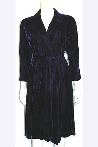 1970s Halston Velvet Wrap Dress