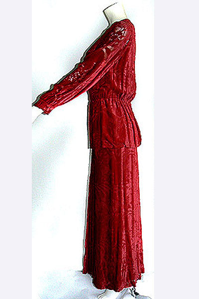 1970s Thea Porter Couture Gown