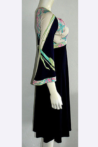 1970s Leonard of Paris Silk Dress