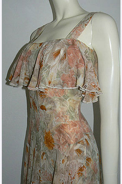 1970s Valentino Floral Dress