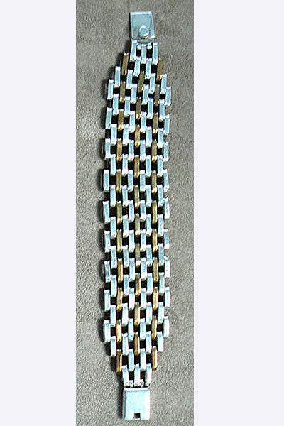 1980s Taxco Sterling Silver Gate-Leg Bracelet