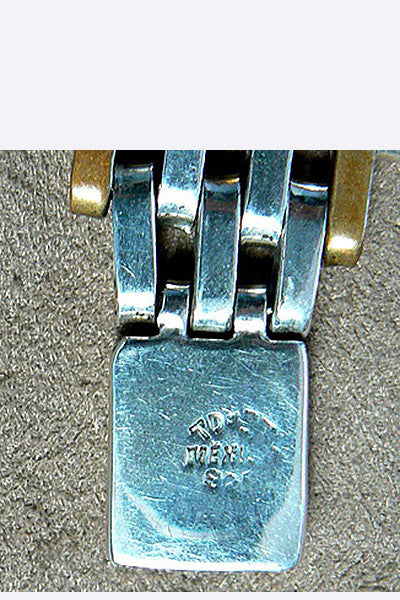 1980s Taxco Sterling Silver Gate-Leg Bracelet
