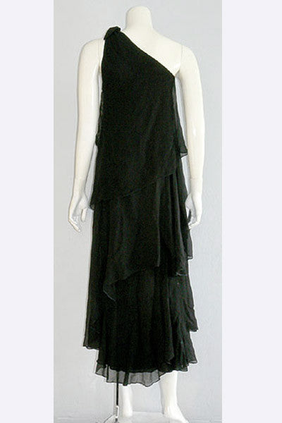 1970s Halston Chiffon Goddess Gown