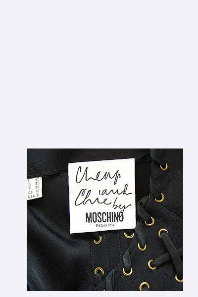 1990s Moschino Lace Up Dress