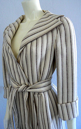 1970s Pauline Trigere Wool Wrap Coat