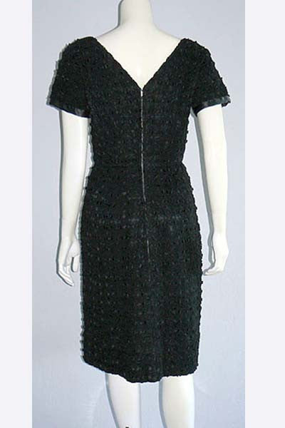 1950s Sybil Connolly Crochet & Ribbon Dress