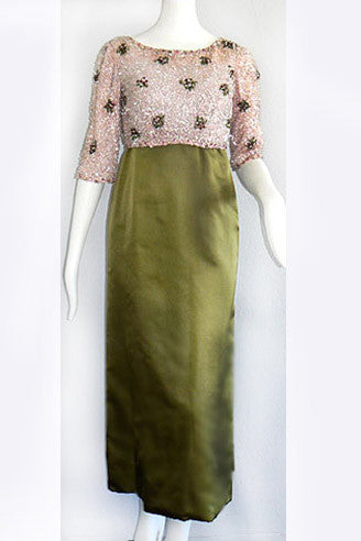 1960s Christian Dior Evening Gown