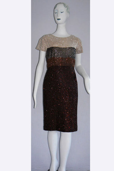 1950s Norman Hartnell Beaded Dress