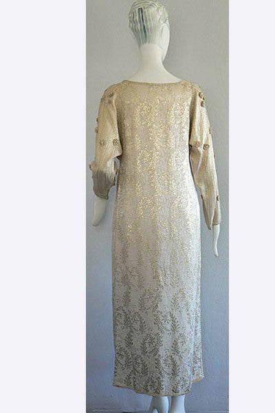 1970s Geoffrey Beene Gold Lame' Tunic Dress