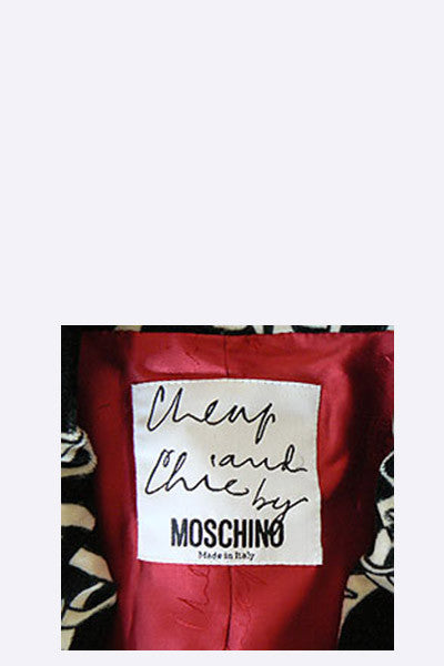 1990s Moschino Cheap & Chic Logo Velvet Blazer