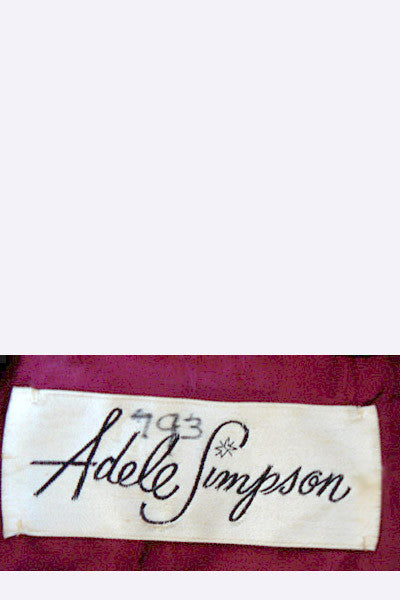 1960s Adele Simpson Velvet Dress & Belt