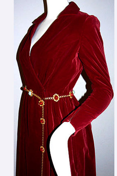 1960s Adele Simpson Velvet Dress & Belt