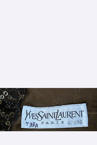 1970s Yves Saint Laurent Couture Evening Dress