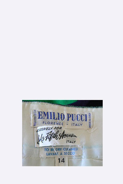 1960s Emilio Pucci Velveteen Skirt